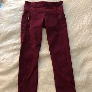 Lululemon 7/8 Leggings in Maroon
